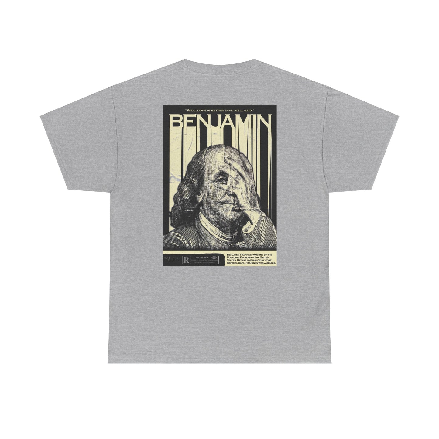 Cotton Tee Foundation Shirt. Benjamin Themed