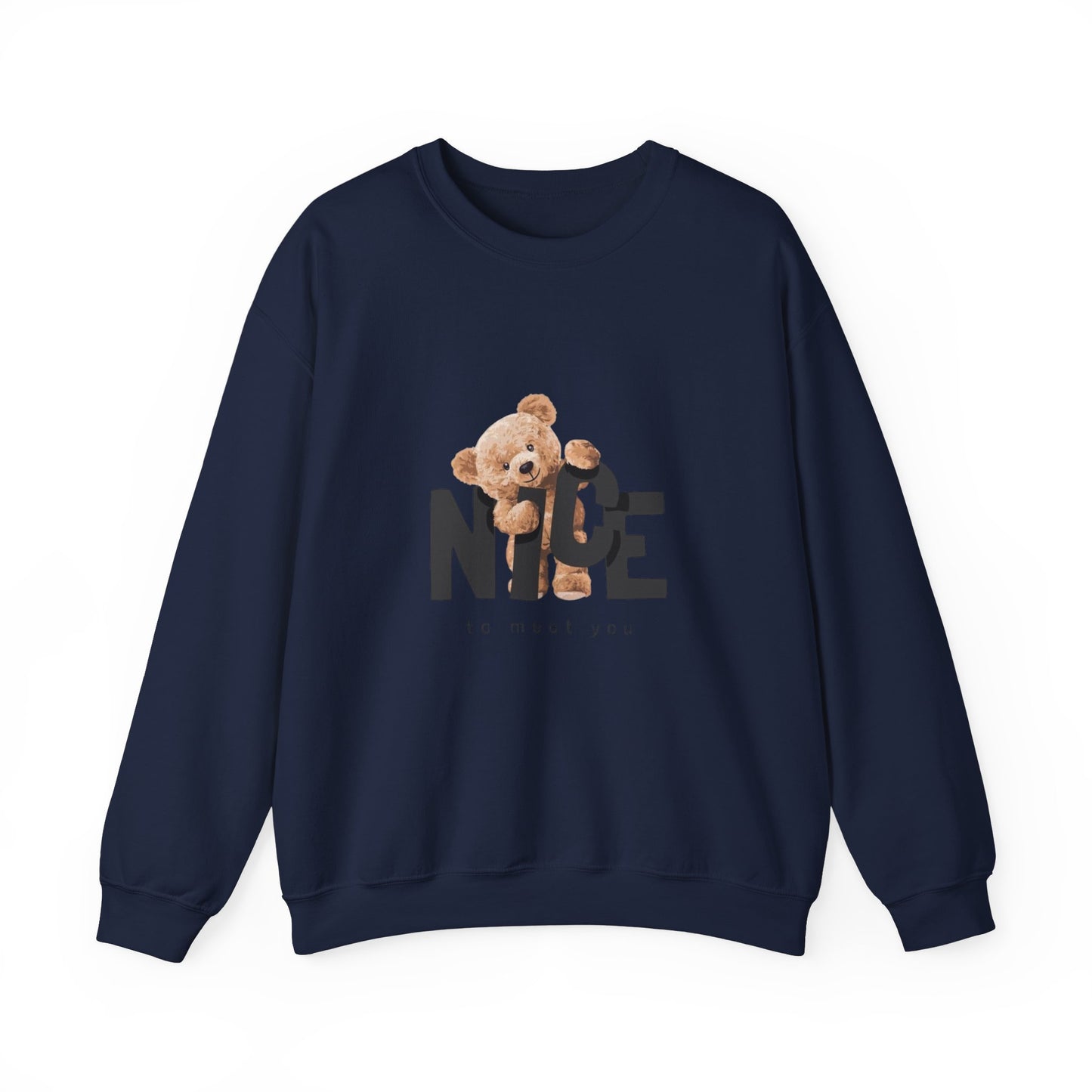 Cozy Teddy Bear Crewneck Sweatshirt - Cute & Comfy Pullover for Everyday Style