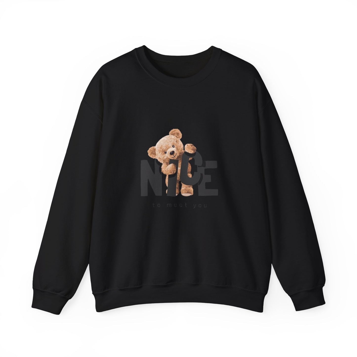 Cozy Teddy Bear Crewneck Sweatshirt - Cute & Comfy Pullover for Everyday Style