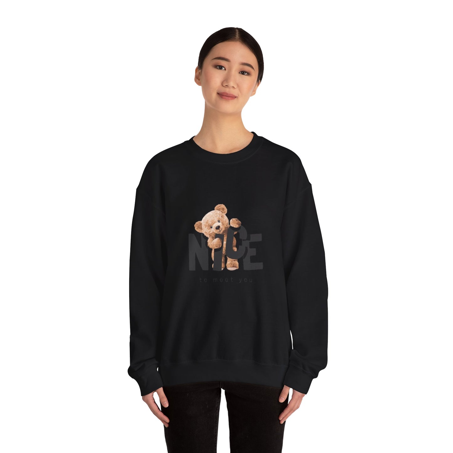 Cozy Teddy Bear Crewneck Sweatshirt - Cute & Comfy Pullover for Everyday Style